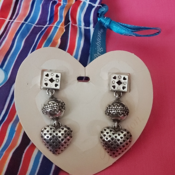 Brighton Vintage Heart ❤ Earrings 3 tier - Picture 2 of 13
